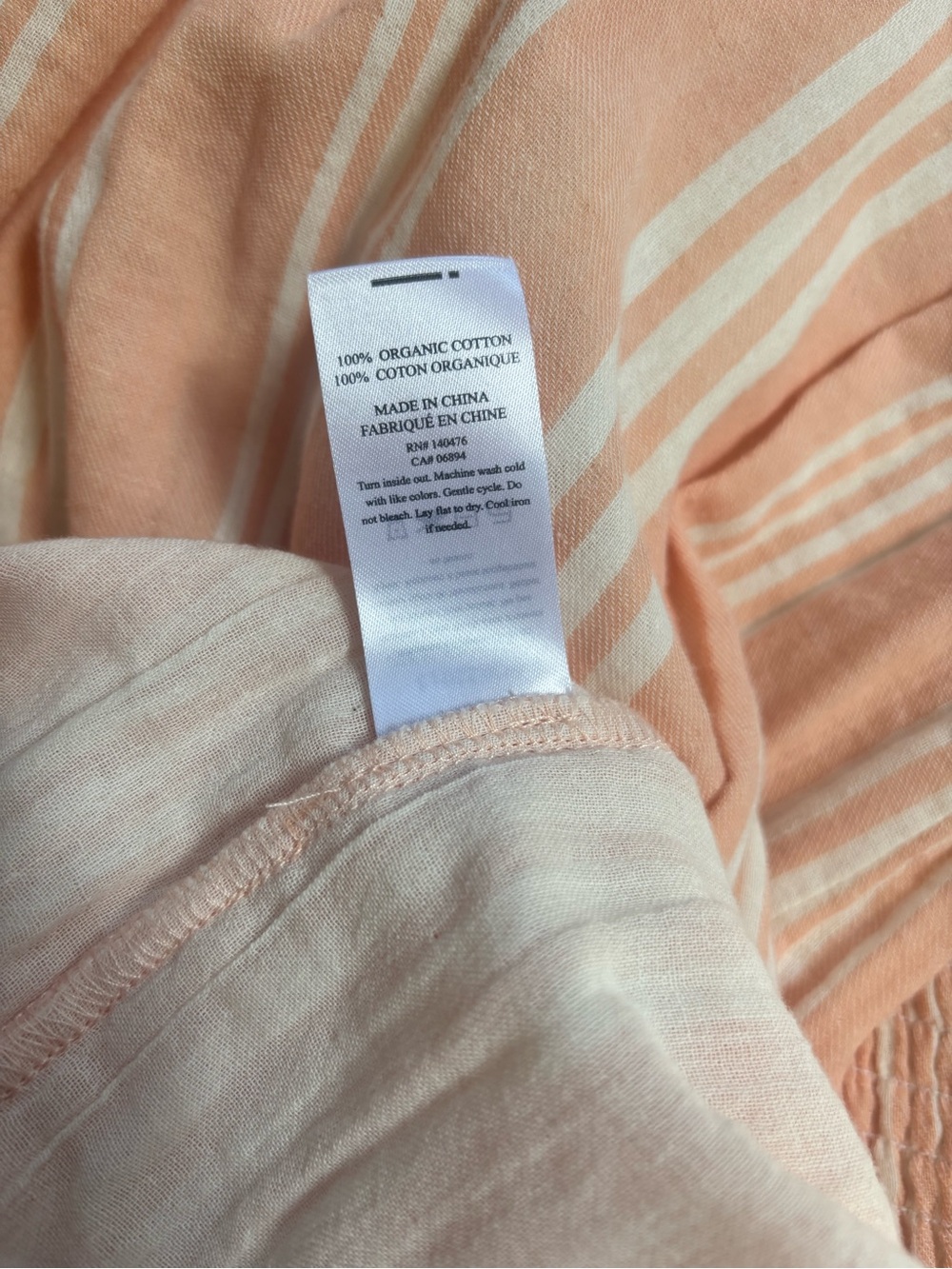 Ferharty Lakeview Smocked Organic Cotton Gauze Midi Dress Size Small - Picture 6 of 6